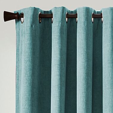 Studio 3B&trade; 84-Inch Chenille Grommet 100% Black Out Window Curtain Panel in Teal. View a larger version of this product image.