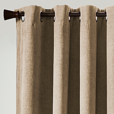 Studio 3B&trade; 63-Inch Chenille Grommet 100% Black Out Window Curtain Panel in Taupe. View a larger version of this product image.
