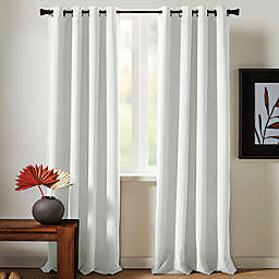 Studio 3B™ 63-Inch Chenille Grommet 100% Black Out Window Curtain Panel in Bright White