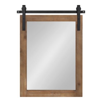 Kate and Laurel&trade; Cates 18-Inch x 26.25-Inch Rectangle Wall Mirror in Rustic Brown