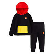 LEGO&reg; Size 2T 2-Piece Colorblock Hoodie and Pant Set in Black/Yellow