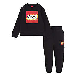 LEGO® Size 3T 2-Piece Pullover Crew Top and Pant Set in Black