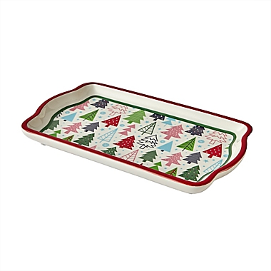 H for Happy&trade; Christmas Tree Towel Tray. View a larger version of this product image.