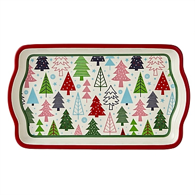 H for Happy&trade; Christmas Tree Towel Tray. View a larger version of this product image.
