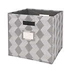 Alternate image 0 for Squared Away&trade; 13-Inch Collapsible Storage Bin with Label Holder in Grey