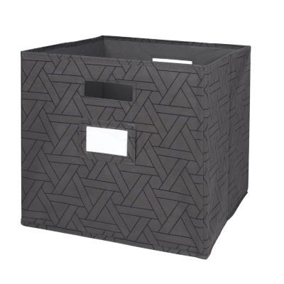 Squared Away&trade; 13-Inch Collapsible Storage Bin with Label Holder