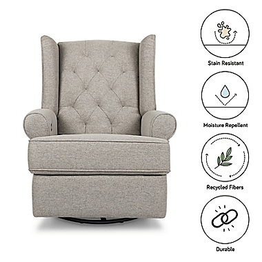 Million Dollar Baby Classic&reg; Harbour Power Recliner in Grey. View a larger version of this product image.