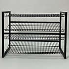 Alternate image 1 for Squared Away&trade; 4-Tier Stackable Metal Shoe Rack in Black