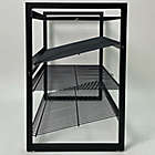 Alternate image 3 for Squared Away&trade; 4-Tier Stackable Metal Shoe Rack in Black