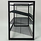 Alternate image 2 for Squared Away&trade; 4-Tier Stackable Metal Shoe Rack in Black
