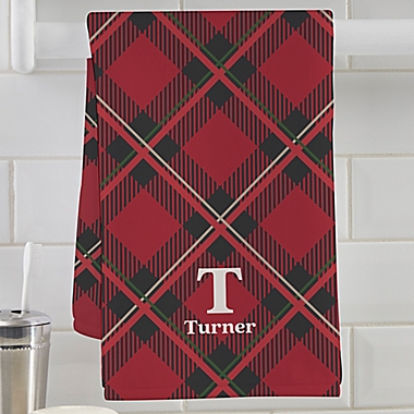 Plaid & Prints Christmas Personalized Hand Towel. View a larger version of this product image.