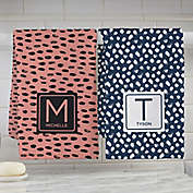 Modern Spots 25-Inch x 15-Inch Personalized Hand Towel