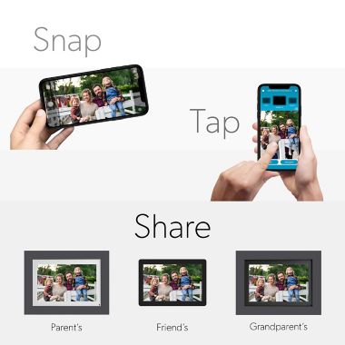 Simply Smart Home PhotoShare 8-Inch Smart Frame in Grey. View a larger version of this product image.