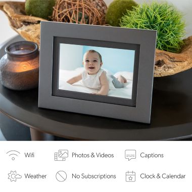 Simply Smart Home PhotoShare 8-Inch Smart Frame in Grey. View a larger version of this product image.