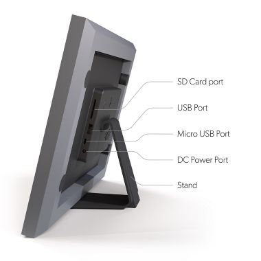 Simply Smart Home PhotoShare 8-Inch Smart Frame in Grey. View a larger version of this product image.