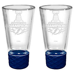 NHL Tampa Bay Lightning 2021 Stanley Cup Champs 2-Piece Cheer Shot Glass Set