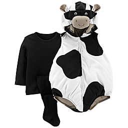 carter's® Size 6-9M Little Cow Baby Halloween Costume in Black/White