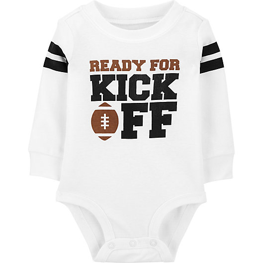 Alternate image 1 for carter's® Football Collectible Bodysuit in White