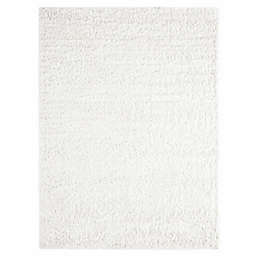 Everloom Royal Shag Pearl 6' x 9' Area Rug in White
