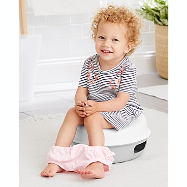 SKIP*HOP&reg; Go Time 3-in-1 Potty in White/Grey. View a larger version of this product image.