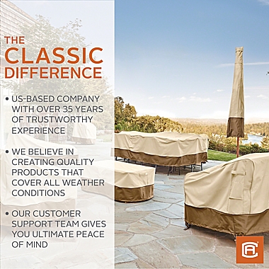 Classic Accessories&reg; Veranda Square Large Table and Chair Cover. View a larger version of this product image.