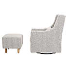 Alternate image 2 for Babyletto&reg; Toco Swivel Glider in Black/White Boucle with Ottoman