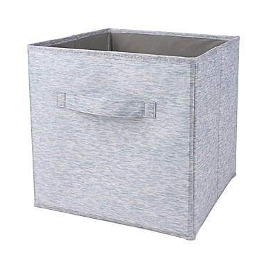 Simply Essential&trade; 11-Inch Collapsible Storage Bin in Heathered Zen Blue. View a larger version of this product image.