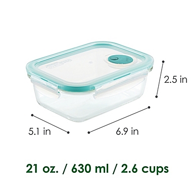 Lock &amp; Lock Purely Better&trade; Glass Food Storage Container. View a larger version of this product image.
