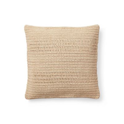 Lauren Ralph Lauren Isla Macrame Square Throw Pillow in Flax