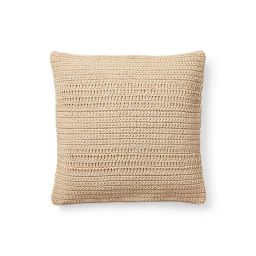 Lauren Ralph Lauren Isla Macrame Square Throw Pillow in Flax