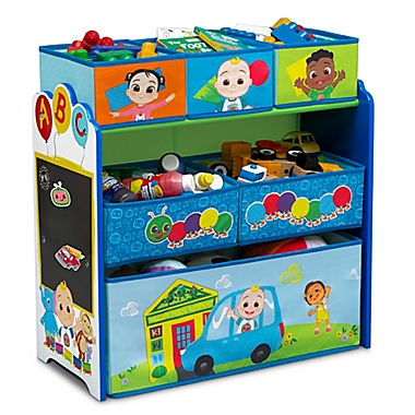 New Children Kids Toy Storage Unit Playroom Toy Organizer Rack 9 Fabric Boxes UK 