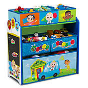 Delta Children CoComelon 6-Bin Toy Storage Organizer in Blue
