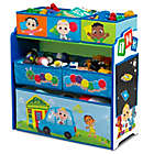 Alternate image 7 for Delta Children CoComelon 6-Bin Toy Storage Organizer in Blue