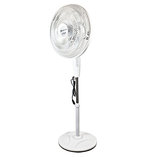 Alternate image 1 for Comfort Zone® PowrCurve™ 18-Inch 3-Speed Oscillating Floor Fan in White