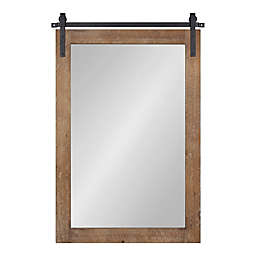Kate and Laurel™ Cates 24-Inch x 38-Inch Rectangle Wall Mirror in Rustic Brown