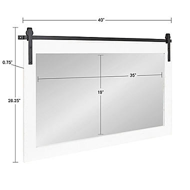 Kate and Laurel&trade; Cates 40-Inch x 26.25-Inch Rectangle Wall Mirror in White. View a larger version of this product image.