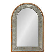 Kate and Laurel&trade; Deely 24-Inch x 36-Inch Arch Wall Mirror in Rustic Brown