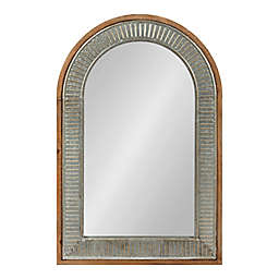 Kate and Laurel™ Deely 24-Inch x 36-Inch Arch Wall Mirror in Rustic Brown
