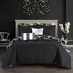 Chic Home Kali 12-Piece Queen Comforter Set in Black