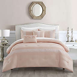 Chic Home Bryne 5-Piece King Comforter Set in Blush