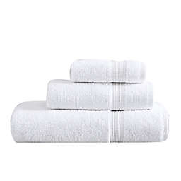 Splendid Solid White Turkish Cotton 3pc Towel Set