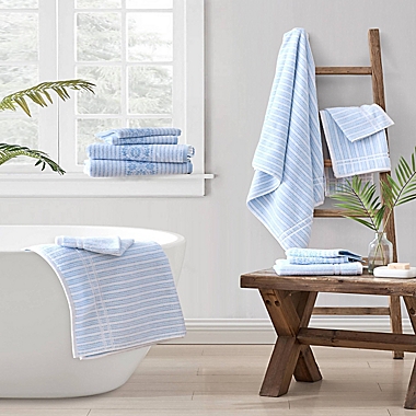 Sienna Blue/Snow 6 Piece Towel Set. View a larger version of this product image.