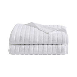 Eddie Bauer® Preston Solid White 2-Piece Bath Towel Set