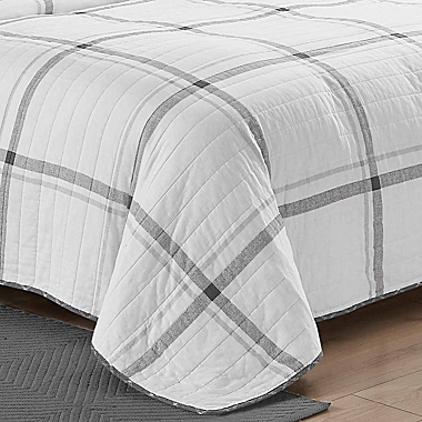 Nautica&reg; Fleetville Quilt Set in Grey. View a larger version of this product image.