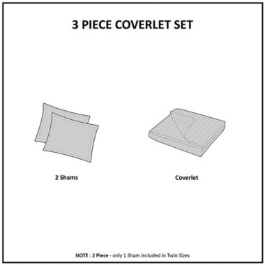 Madison Park&reg; Anisa Printed Microfiber Coverlet Set. View a larger version of this product image.