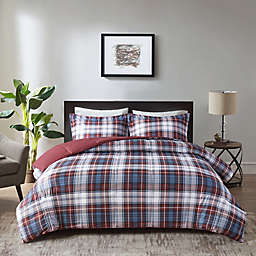 Madison Park Essentials Parkston 3-Piece Full/Queen Comforter Set in Red