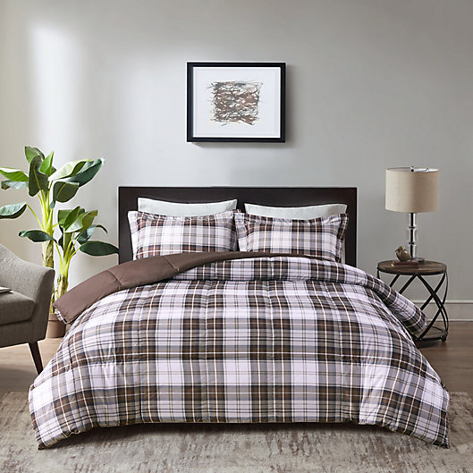 Alternate image 1 for Madison Park Essentials Parkston 3-Piece Full/Queen Comforter Set in Brown