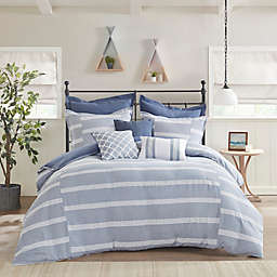 Madison Park® Signature Noble 8-Piece Cotton Oversized Queen Comforter Set in Blue