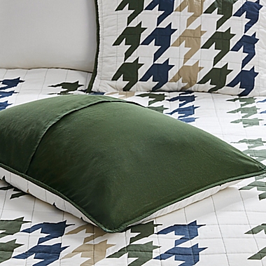 Woolrich Hudson Oversized Cotton 3-Piece Full/Queen Quilt Mini Set in Green. View a larger version of this product image.