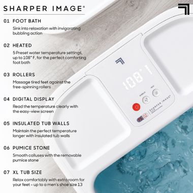 Sharper Image&reg; Spa Haven Foot Bath. View a larger version of this product image.